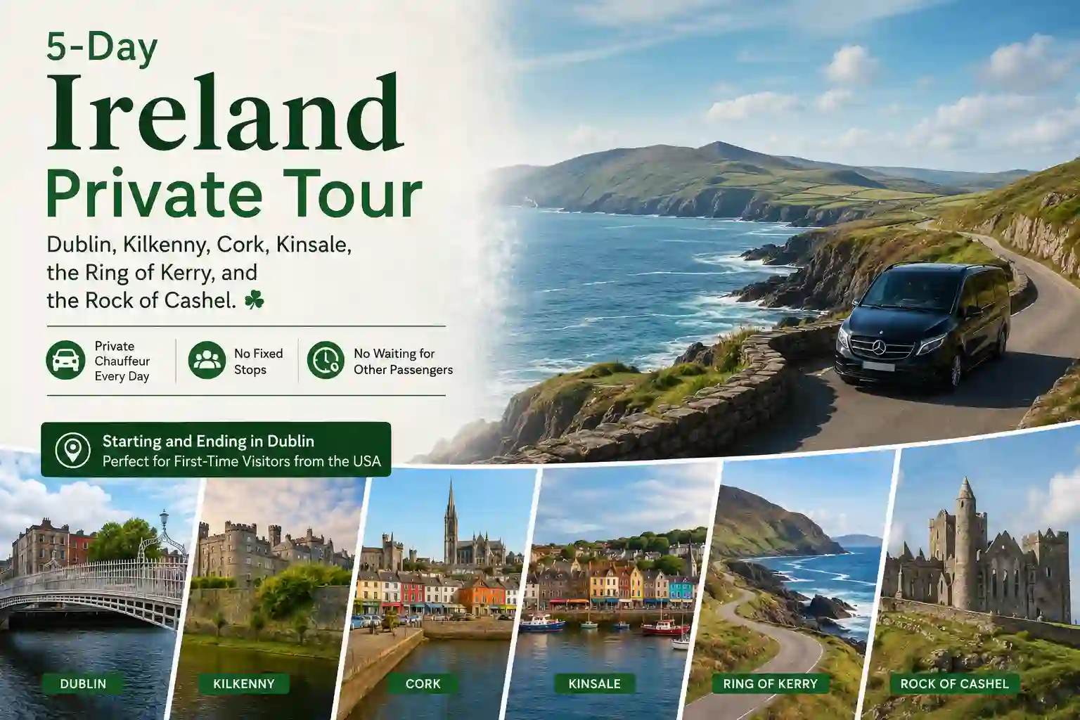 Ireland Private Tour Itineraries: From 5 Days to 3 Weeks