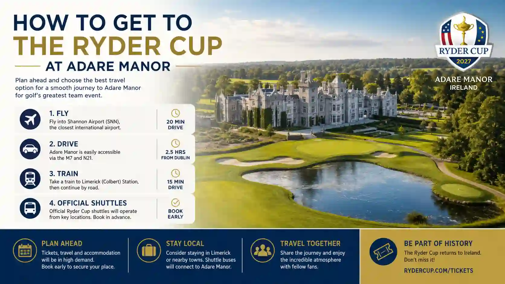 How to Get to the Ryder Cup at Adare Manor